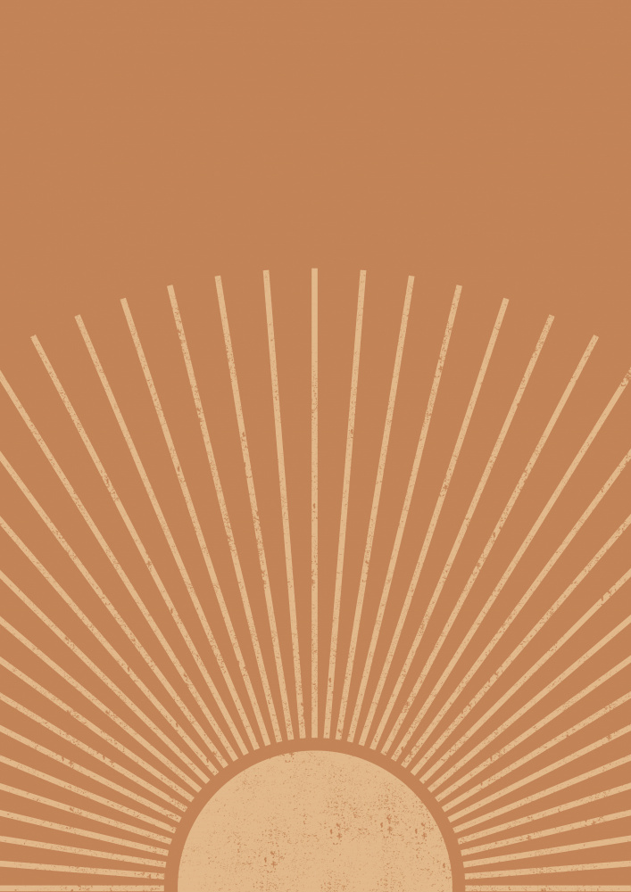 Terracotta Sun Rays by Natasha Playell — canvas wall art