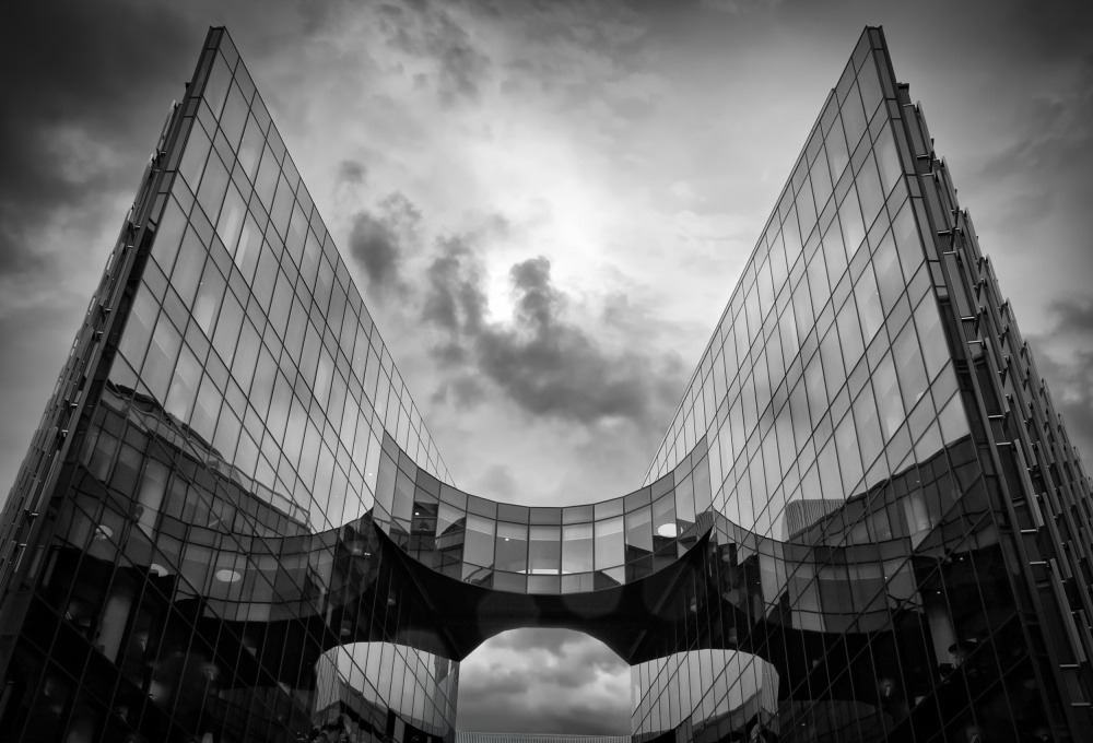 Curved Glass Architecture by Angel Villalba — canvas wall art