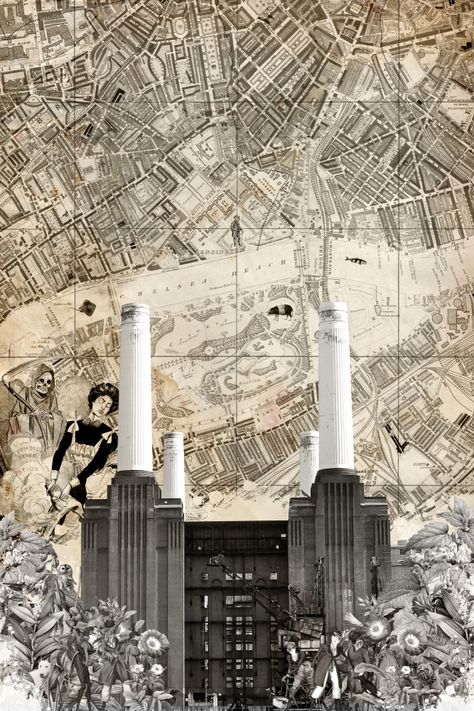 Overgrown Battersea London by Simon Goggin — canvas wall art
