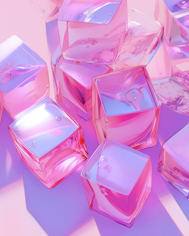 Glass Cube Dance by Treechild — canvas wall art