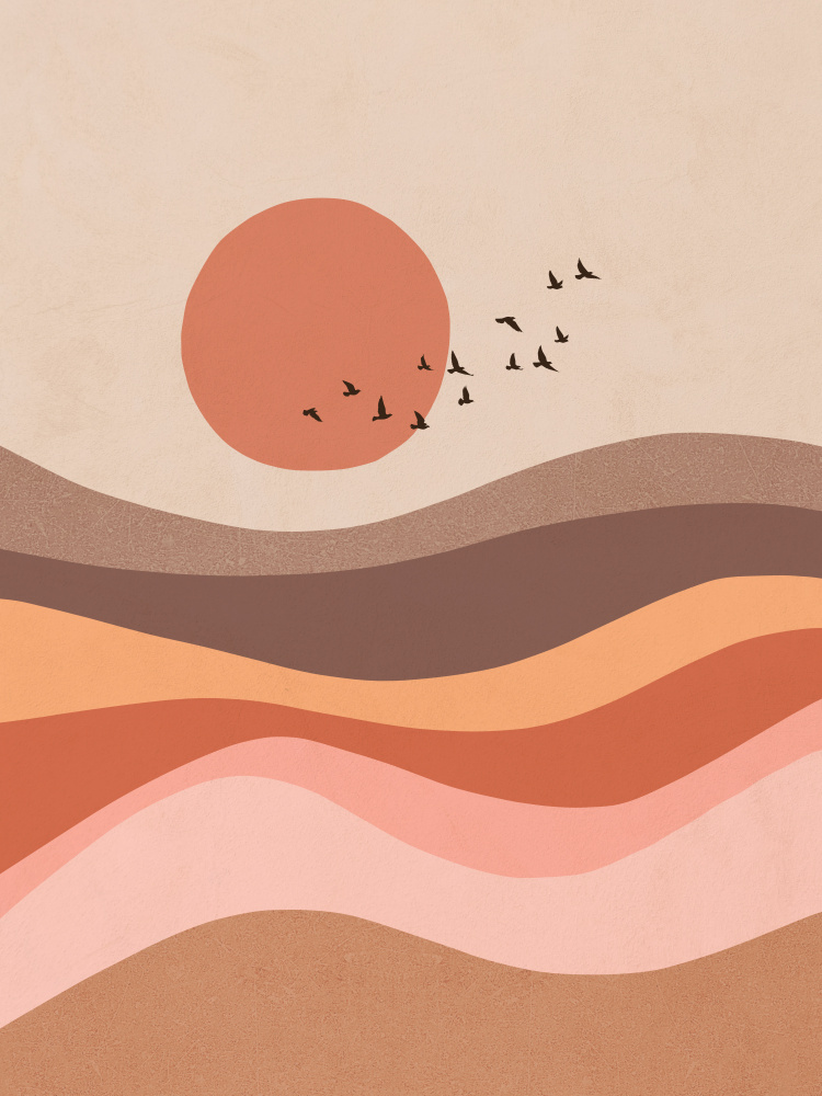 Desert Sun Birds by Dominique Vari — canvas wall art