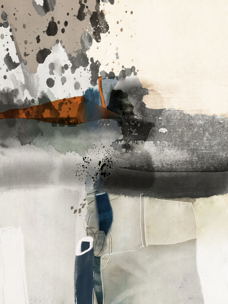Modern Abstract Splashes by Roberto Moro — canvas wall art