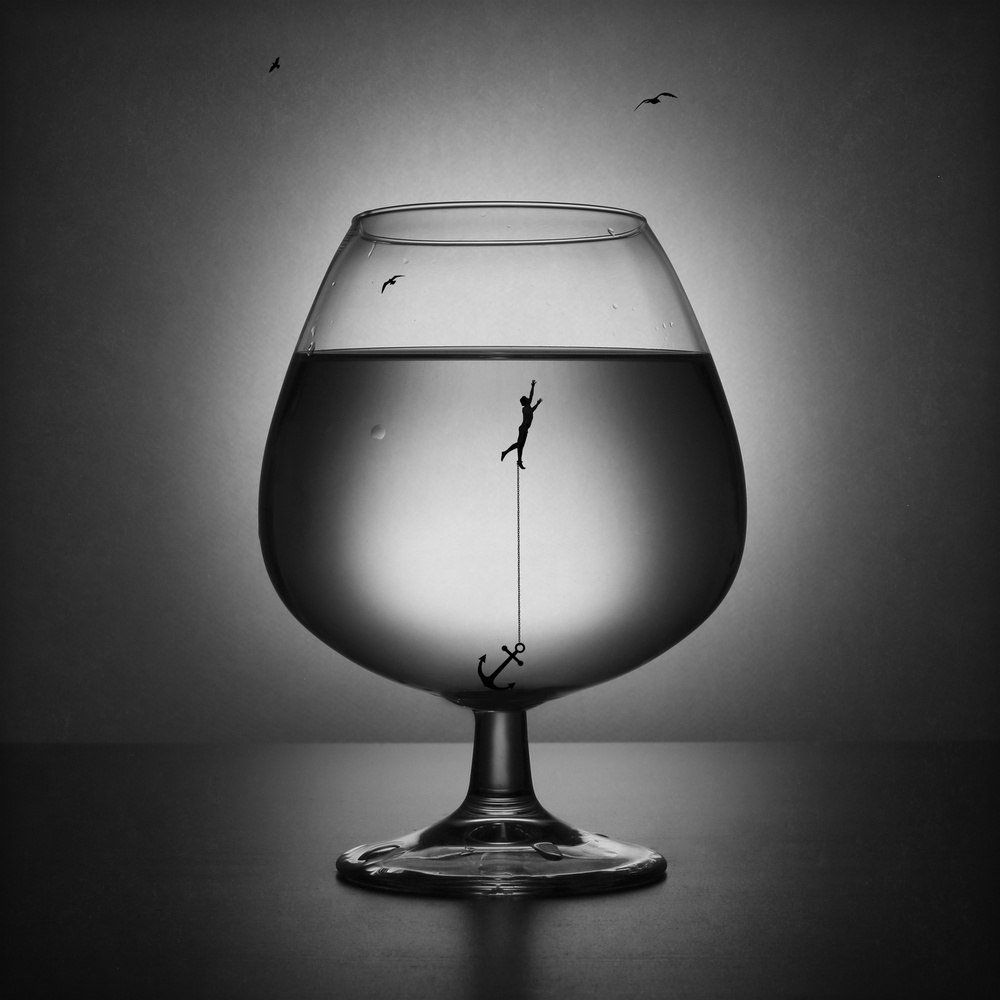 Climbing Out Of The Glass by Victoria  Glinka — canvas wall art