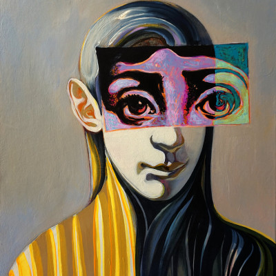 Enigmatic Fragmented Gaze