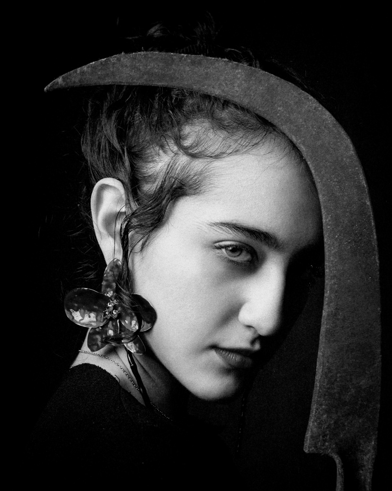 Woman with Scythe Blade by Mehdi Mokhtari — canvas wall art
