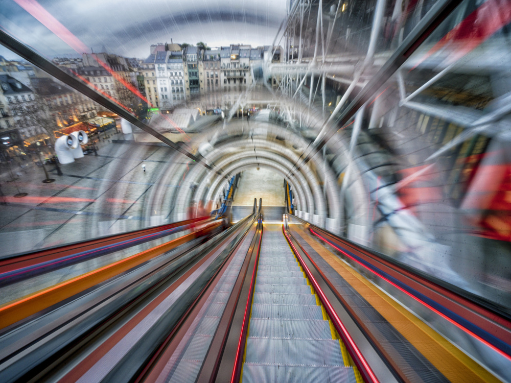 Dynamic City Descent by carlo borgatelli — canvas wall art