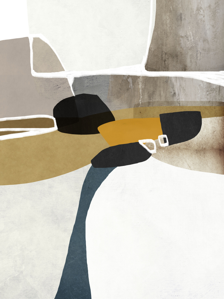 Earthy Abstract Shapes by Roberto Moro — canvas wall art
