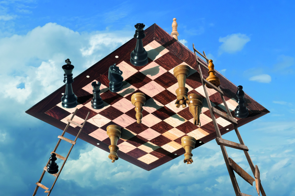 Surreal Chess Strategy by Florent Dirk Thies — canvas wall art