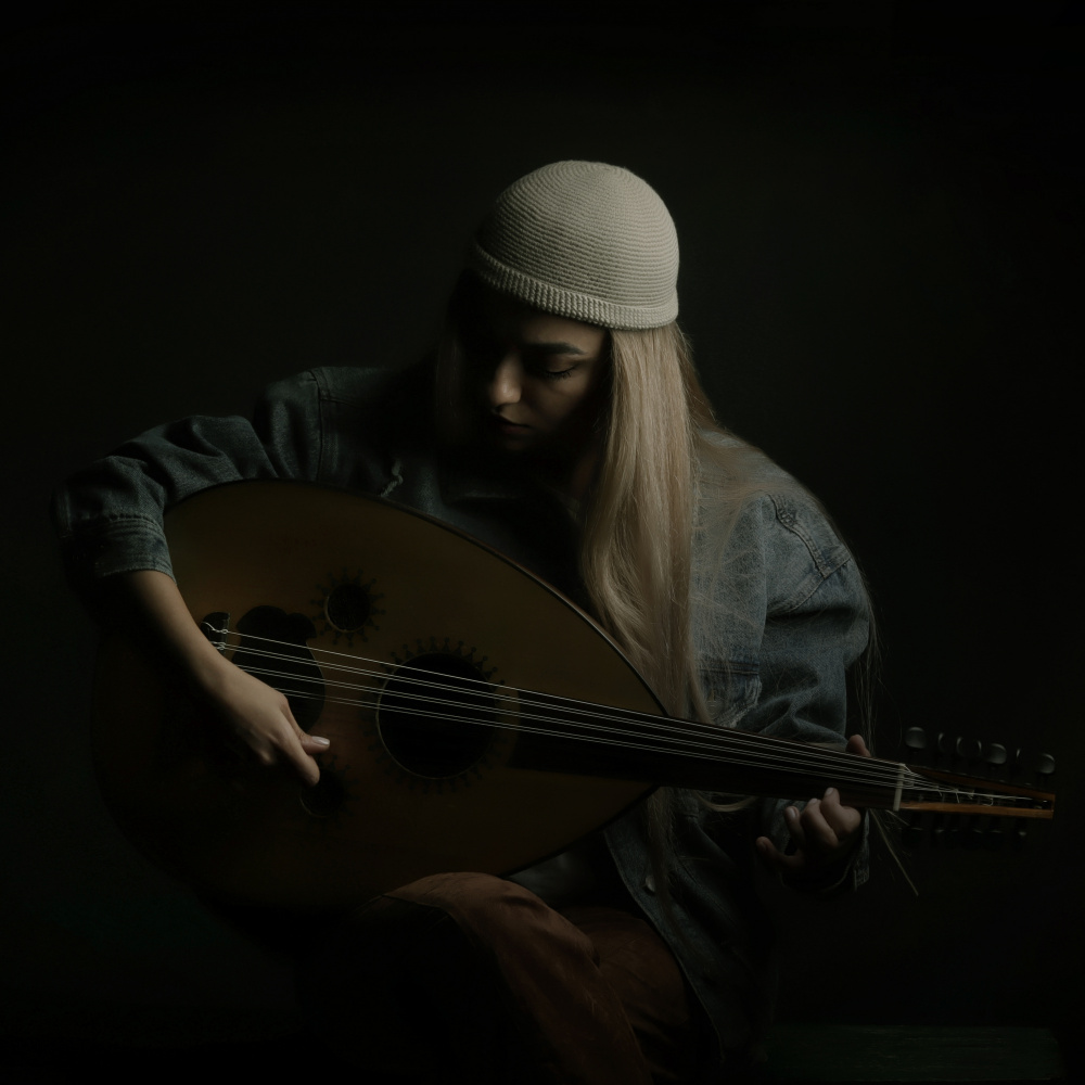 Oud Player Serenity by Moein Hasheminasab — canvas wall art