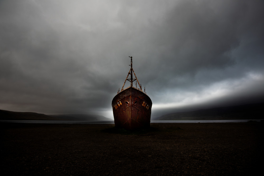 Dark Stormy Shipwreck by Erik Engström — canvas wall art