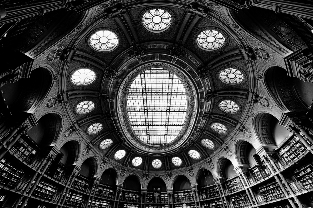 Grand Library Dome by Hervé Loire — canvas wall art
