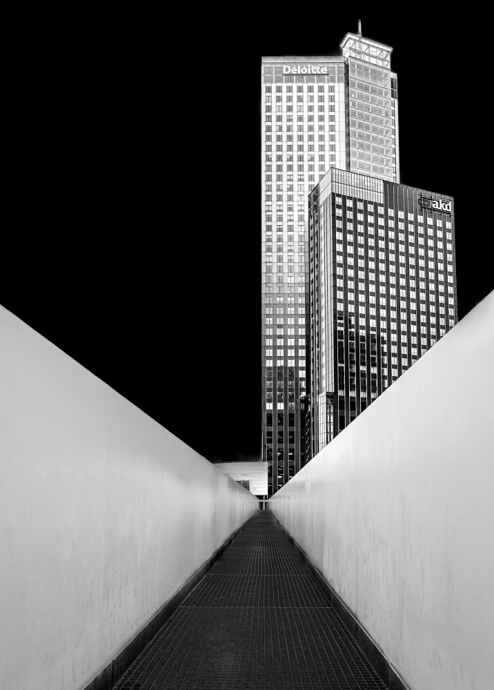 Modern City Perspective by Ann Cornelis — canvas wall art