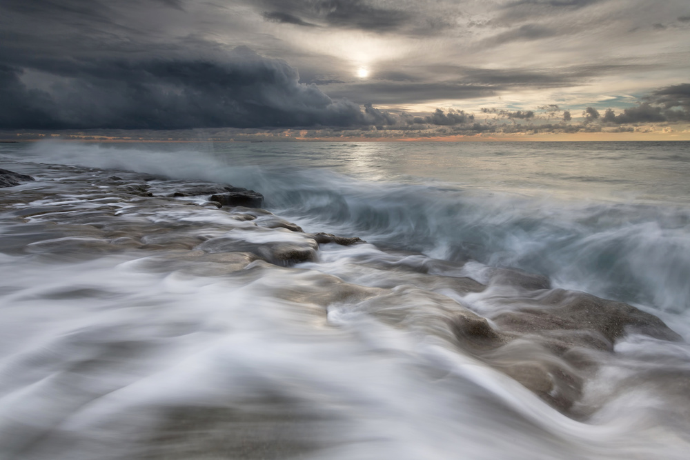 Flowing Ocean Rocks by Paolo Bolla — canvas wall art