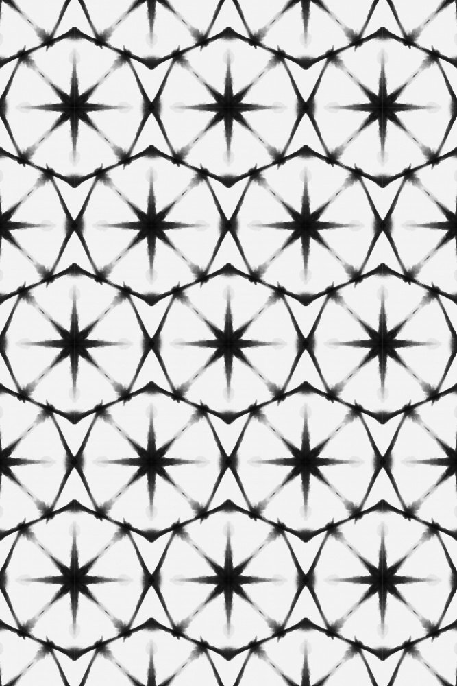 Shibori Star Pattern by Fun Qui — canvas wall art