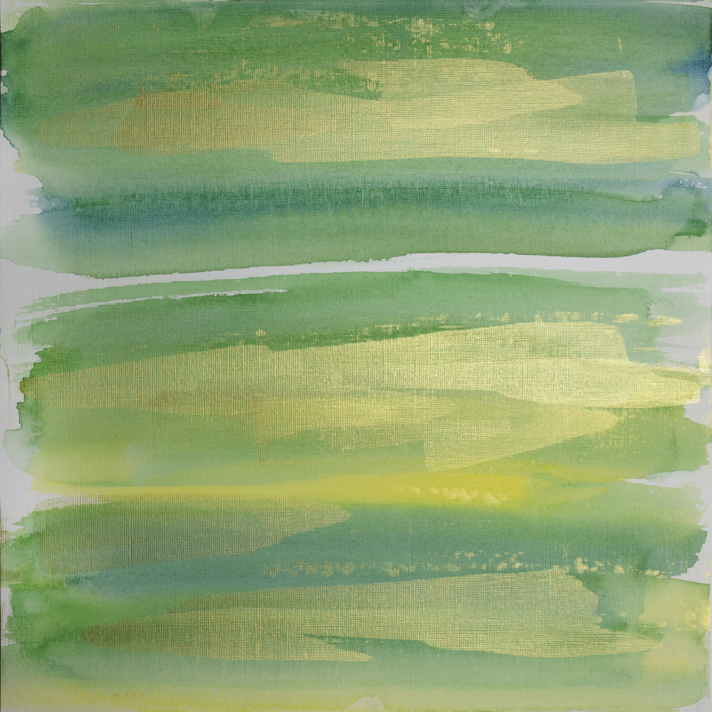 Shimmering Green Layers by Teodora 'Teo' Guererra — canvas wall art