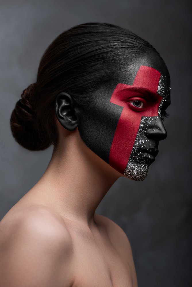 Dramatic Face Art by Peyman Naderi — canvas wall art