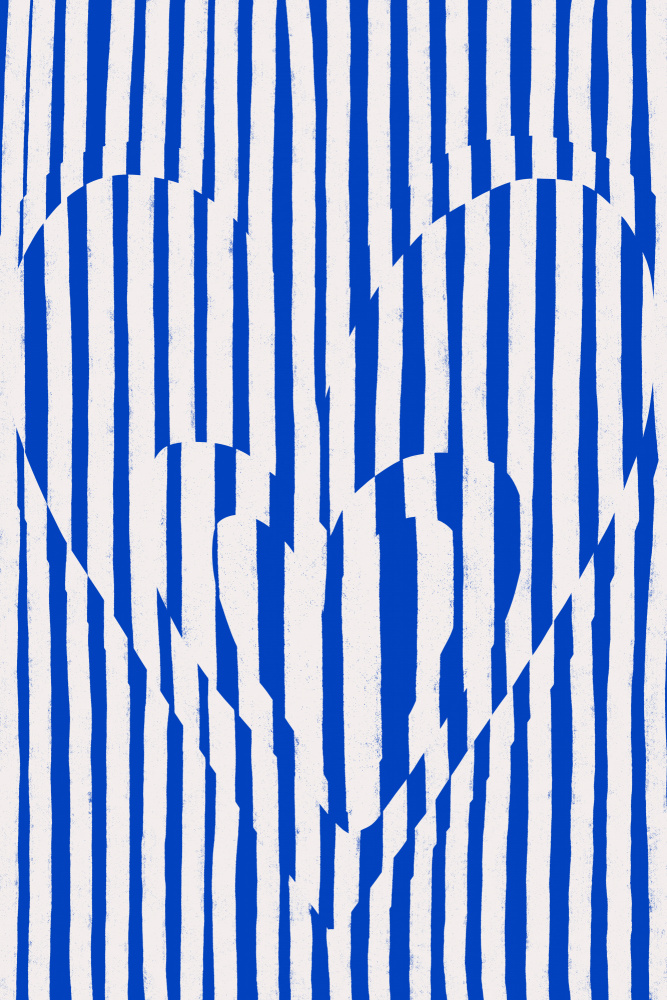 Heartbeat Stripes by Treechild — canvas wall art