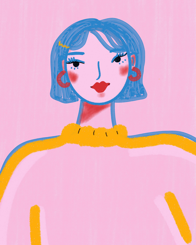 Stylish Bob Portrait by sucidraw — canvas wall art