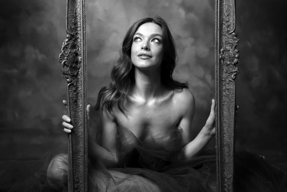 Elegant Woman Dreaming by Shuki Laufer — canvas wall art