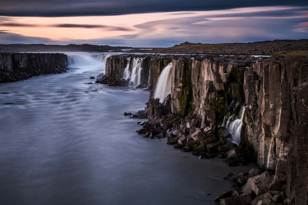Twilight Canyon Waterfall by Sus Bogaerts — canvas wall art