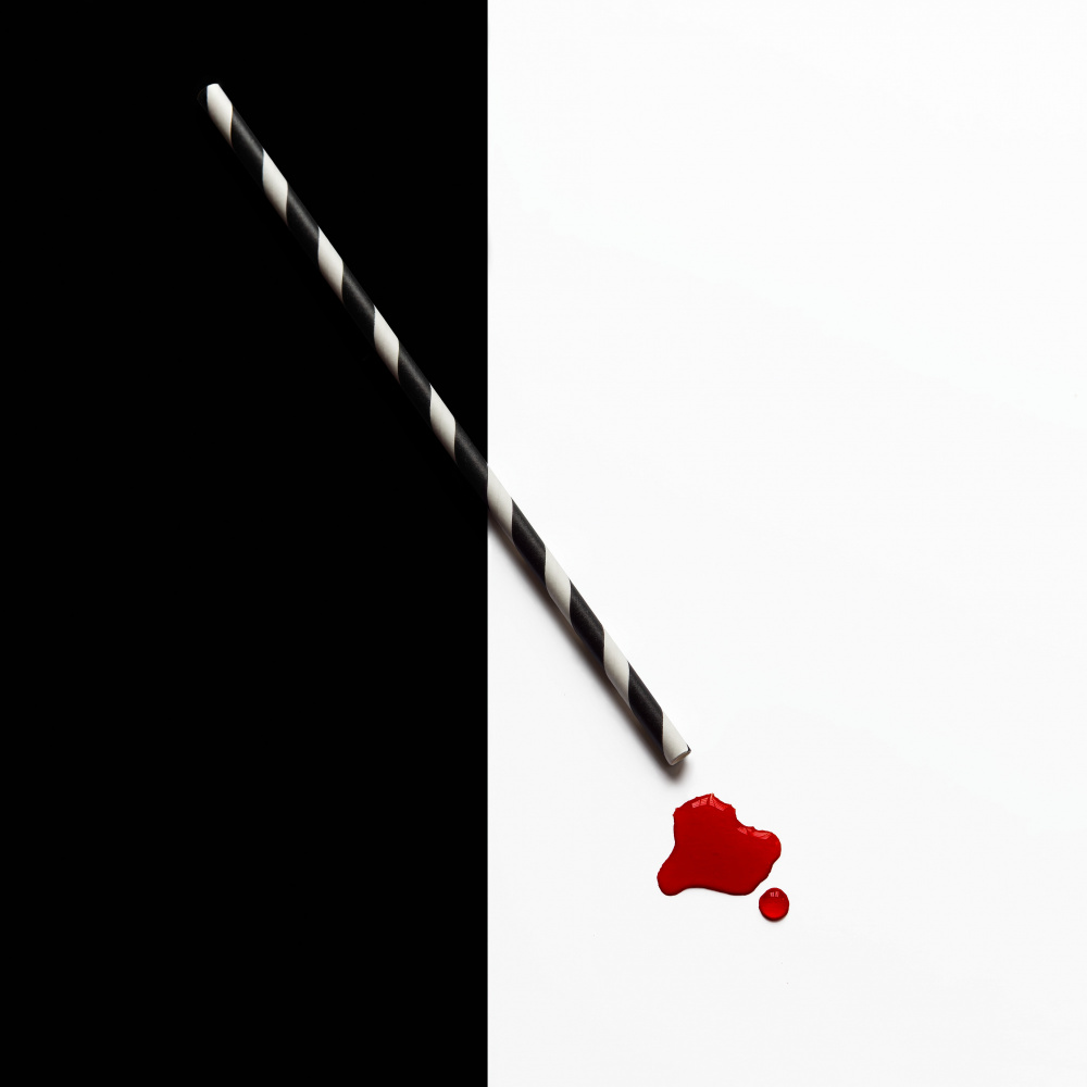 Stark Red Drop by Karin Kilb — canvas wall art