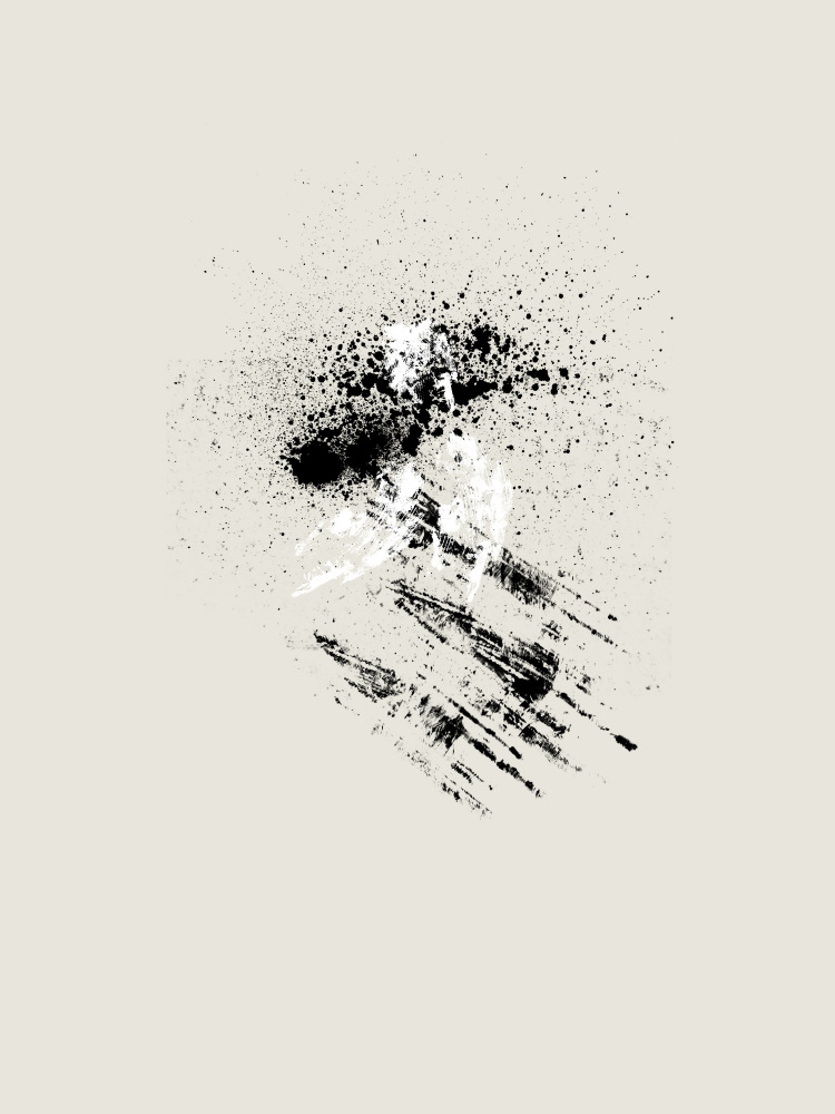 Dynamic Black White Splatter by Imaginative — canvas wall art