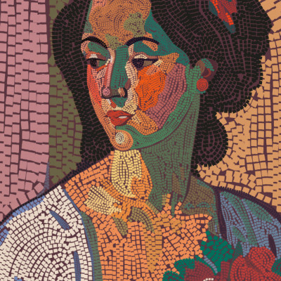 Vibrant Mosaic Portrait