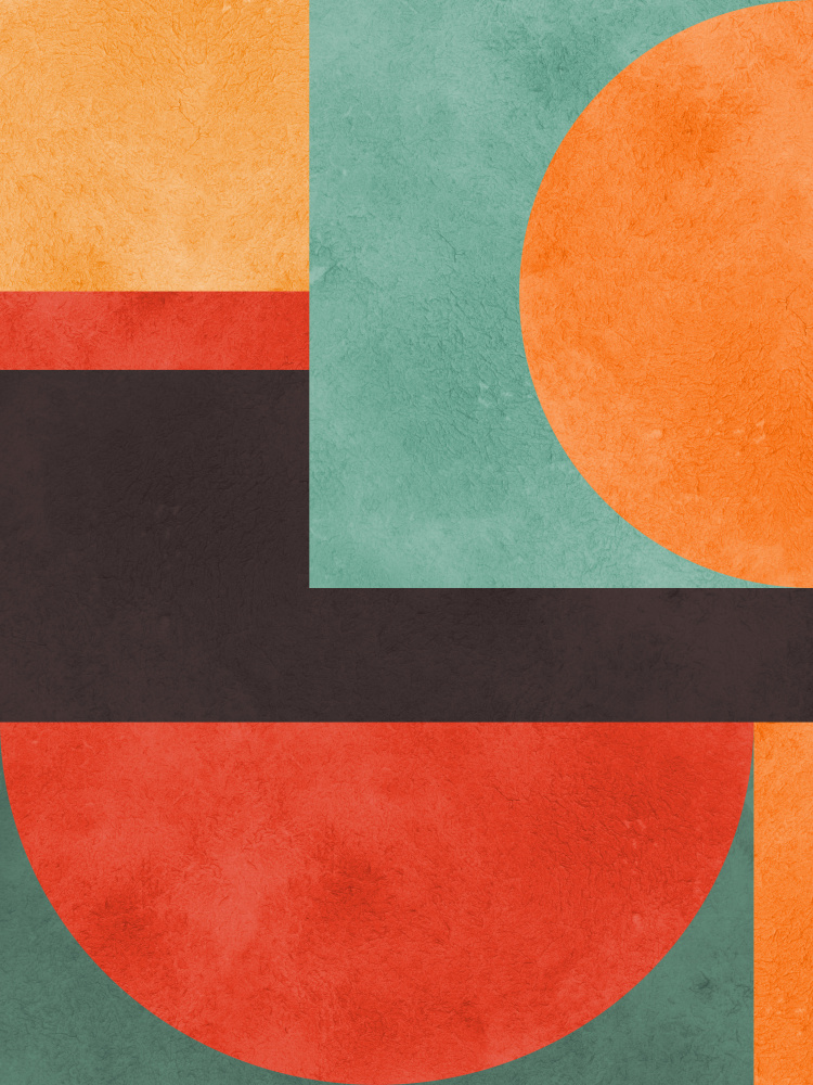 Geometric Color Blocks by Vitor Costa — canvas wall art