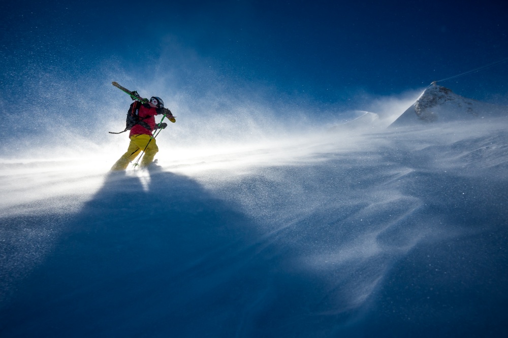 Winter Mountain Ascent by Tristan Shu — canvas wall art