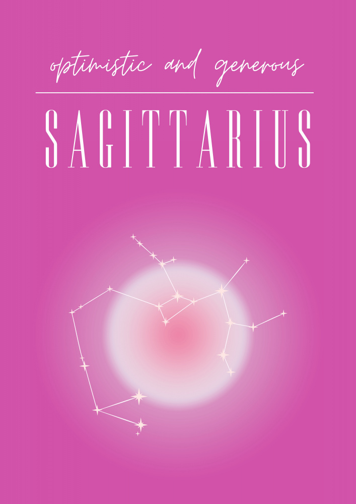 Sagittarius Zodiac Constellation by Amélie — canvas wall art