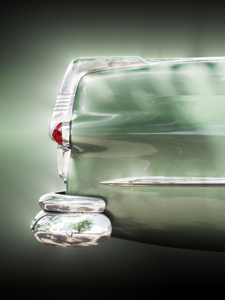 Green Vintage Car Detail by Beate Gube — canvas wall art