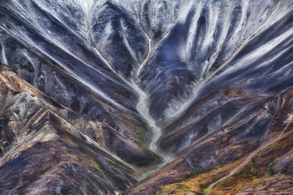 Colorful Mountain Textures by Atul Chopra — canvas wall art