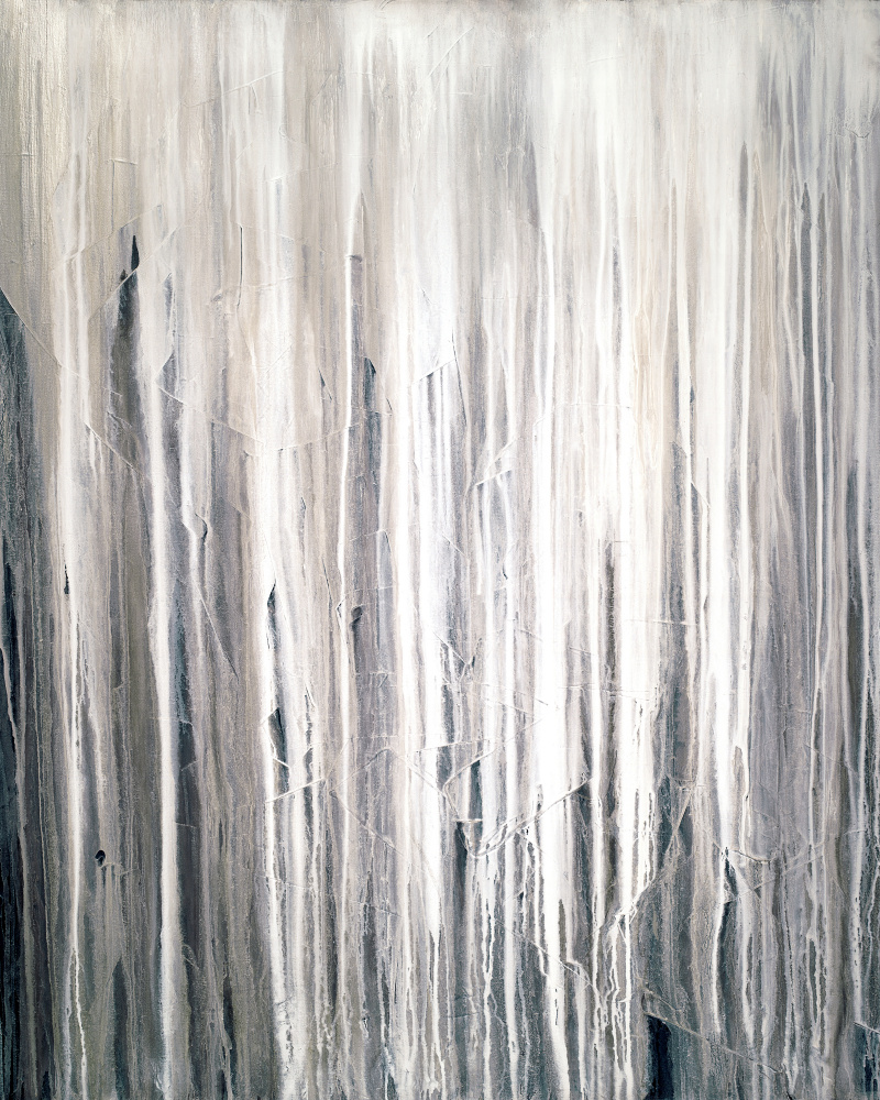 Flowing White Abstract by Teodora 'Teo' Guererra — canvas wall art