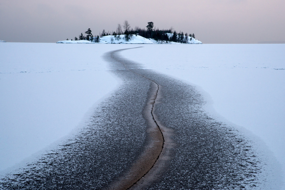 Winding Ice Path by Alexey Kharitonov — canvas wall art