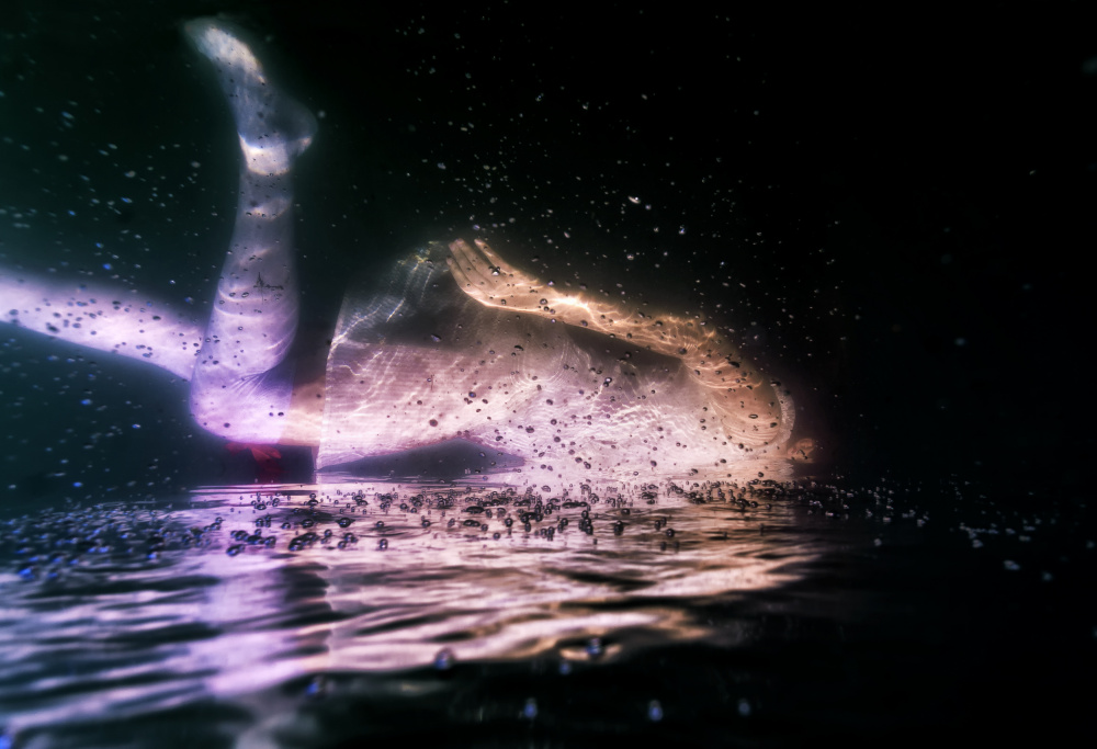 Ethereal Swimmer in Water by Petr Kleiner — canvas wall art