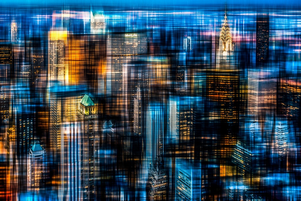 New York City Abstract by Hannes Cmarits — canvas wall art
