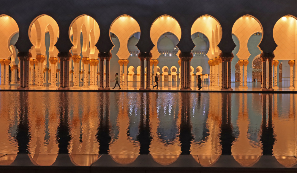 Twilight Archway Reflections by Amihay Shraga — canvas wall art