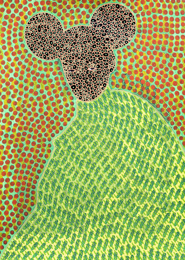 Whimsical Dotted Mouse by Naomi Vona — canvas wall art
