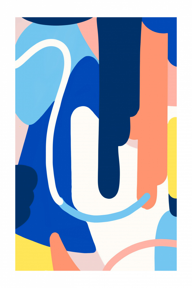 Vibrant Abstract Curves by Jilli Darling — canvas wall art