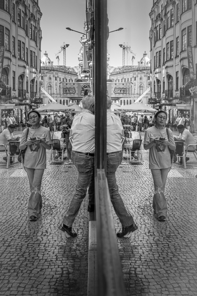 Urban Street Reflection by Alan Kwang — canvas wall art