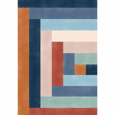 Geometric Maze Of Colorful Rectangles