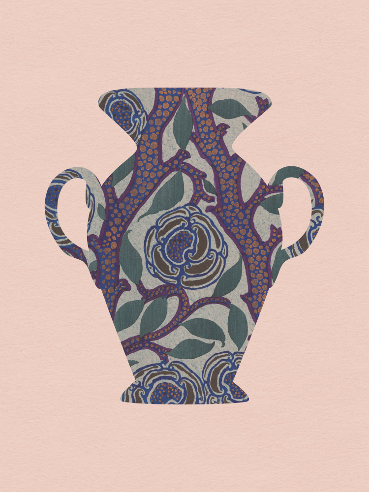 Vintage Floral Vase by Wild Violets — canvas wall art