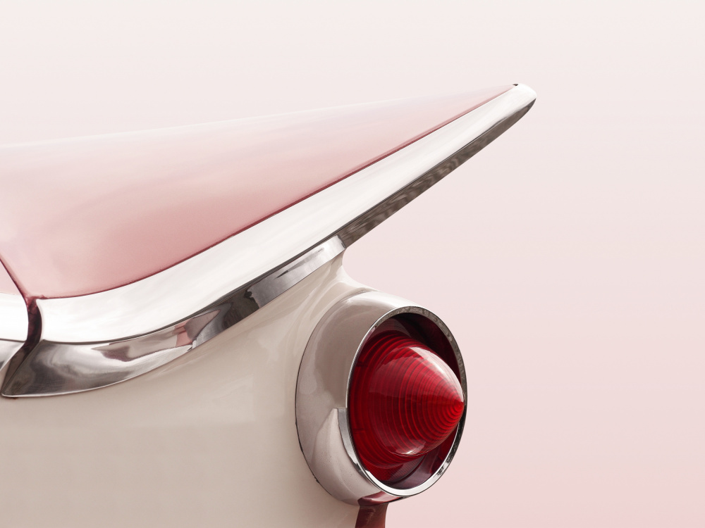 Pink Classic Car Tail by Beate Gube — canvas wall art