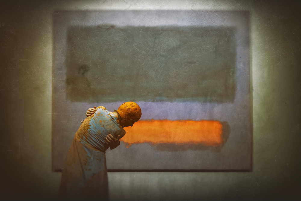 Contemplative Abstract Figure by Ton Dirven — canvas wall art