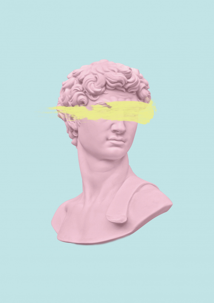 Blush Bust Yellow Stripe by Talitha McQueen — canvas wall art