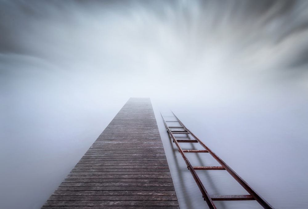 Path Into Mist by Joaquin Guerola — canvas wall art