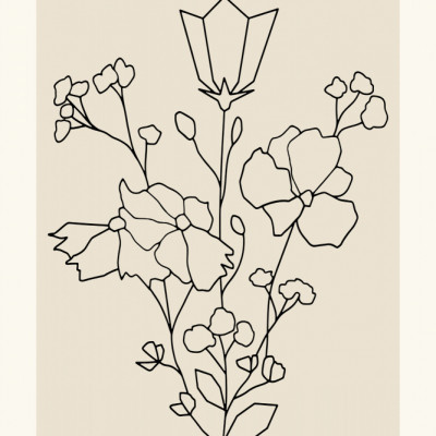 Elegant Floral Lines