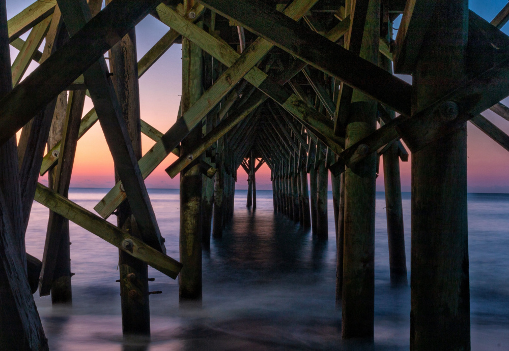 Under Pier Ocean Glow by GuruShots — canvas wall art
