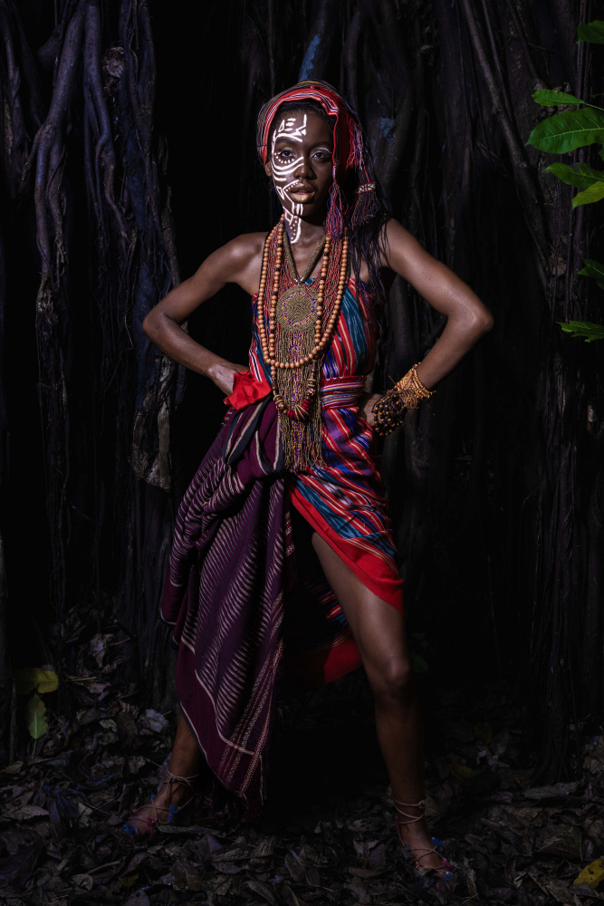 Regal African Portrait by Agus Adriana — canvas wall art