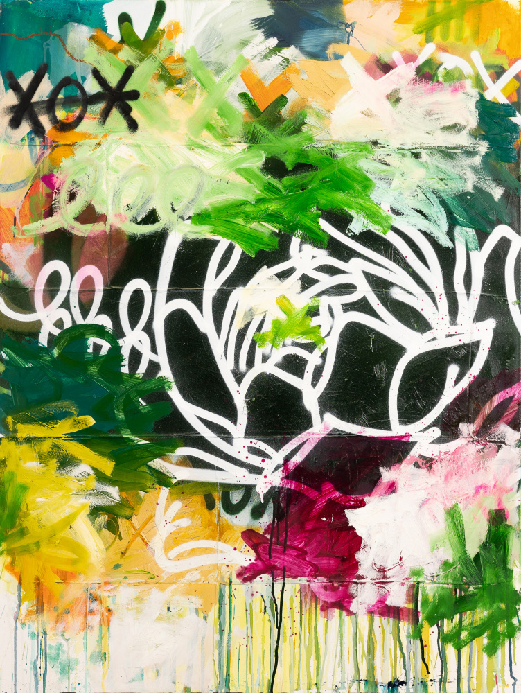Bold Graffiti Gardens by kent youngstrom — canvas wall art